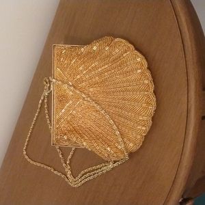 Vintage Coloriffics Gold Bead Clutch